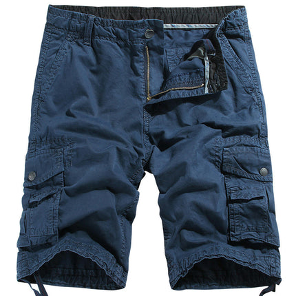 Mens Cargo Shorts Cotton Relaxed Fit Short with Multi Pockets