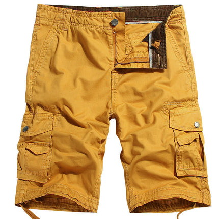 Mens Cargo Shorts Cotton Relaxed Fit Short with Multi Pockets