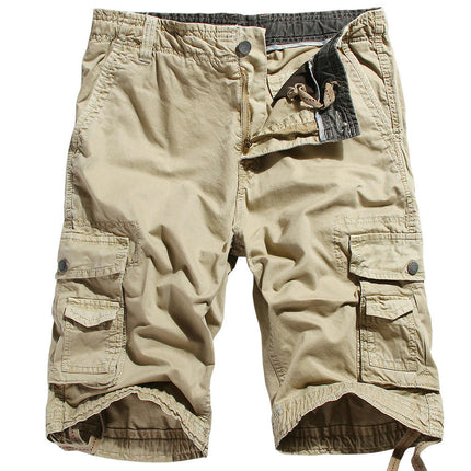 Mens Cargo Shorts Cotton Relaxed Fit Short with Multi Pockets