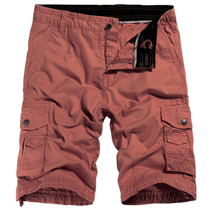 Mens Cargo Shorts Cotton Relaxed Fit Short with Multi Pockets