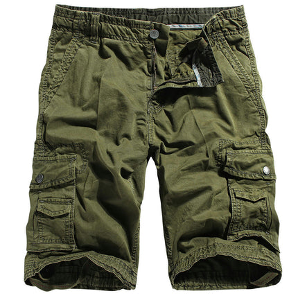 Mens Cargo Shorts Cotton Relaxed Fit Short with Multi Pockets