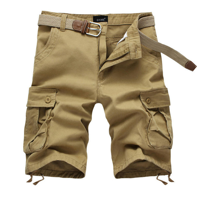 Men's Multi Pocket Cotton Cargo Shorts,Outdoor Shorts with Pockets(No Belt)