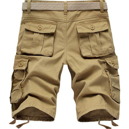 Men's Multi Pocket Cotton Cargo Shorts,Outdoor Shorts with Pockets(No Belt)