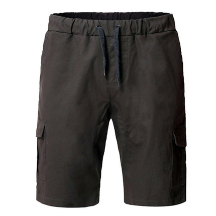 Men's Cargo Shorts Elastic Waist Drawstring Cotton Outdoor Lightweight Multi-Pocket Short