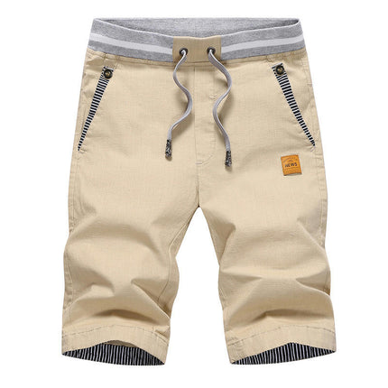 Men's Shorts Casual Drawstring Summer Beach Shorts with Elastic Waist and Pockets