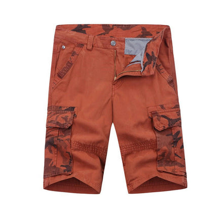 Men's Cargo Shorts Relaxed Fit Multi-Pocket Cotton Outdoor Camouflage Cargo Shorts