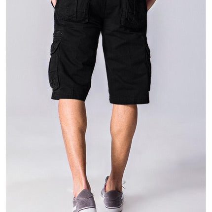 Men's Lightweight Multi Pocket Casual Outdoor Cargo Shorts with Zipper Pockets No Belt