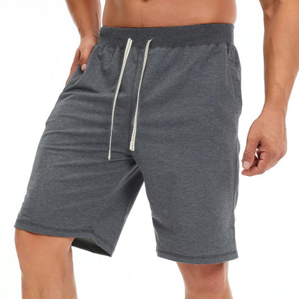 Men's Shorts Casual Drawstring Elastic Waist Beach Shorts with Pockets