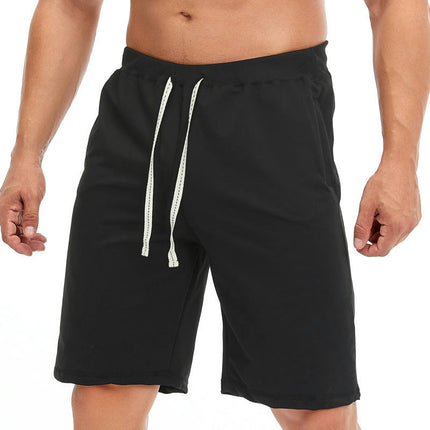 Men's Shorts Casual Drawstring Elastic Waist Beach Shorts with Pockets