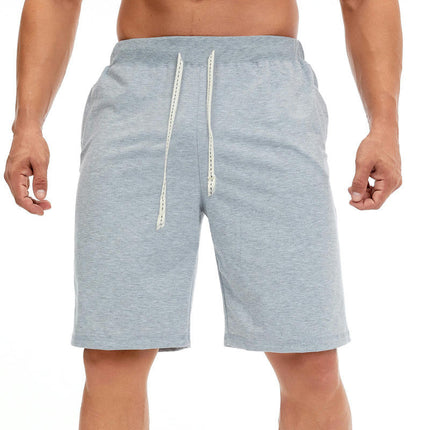 Men's Shorts Casual Drawstring Elastic Waist Beach Shorts with Pockets