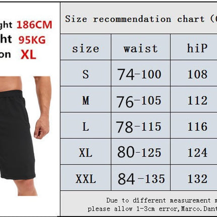 Men's Shorts Casual Drawstring Elastic Waist Beach Shorts with Pockets