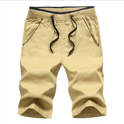 Men's Shorts Classic Fit Drawstring Summer Beach Shorts with Elastic Waist and Pockets