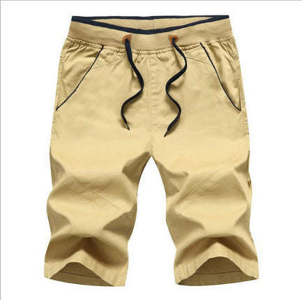 Men's Shorts Classic Fit Drawstring Summer Beach Shorts with Elastic Waist and Pockets