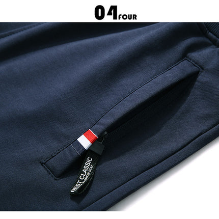 Men's Shorts Casual Drawstring Zipper Pockets Elastic Waist