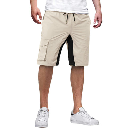 Men's Shorts Casual Classic Fit Drawstring Summer Beach Shorts with Elastic Waist and Pockets