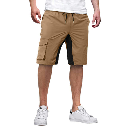 Men's Shorts Casual Classic Fit Drawstring Summer Beach Shorts with Elastic Waist and Pockets