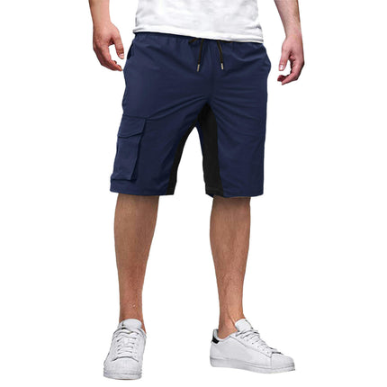 Men's Shorts Casual Classic Fit Drawstring Summer Beach Shorts with Elastic Waist and Pockets