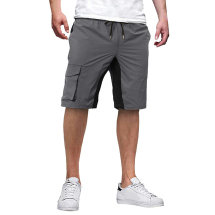 Men's Shorts Casual Classic Fit Drawstring Summer Beach Shorts with Elastic Waist and Pockets