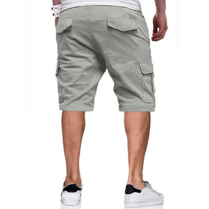 Men's Shorts Casual Classic Fit Drawstring Summer Beach Shorts with Elastic Waist and Pockets