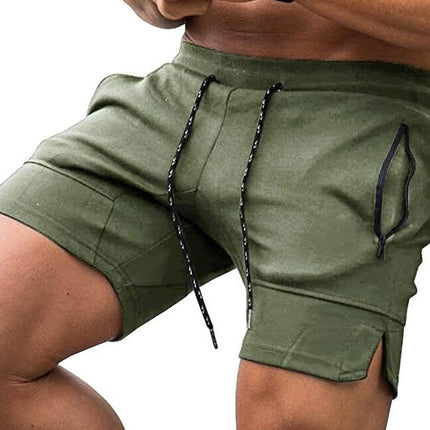 Men's Sweat Shorts Workout Gym Shorts Lounge Shorts with Zipper Pockets