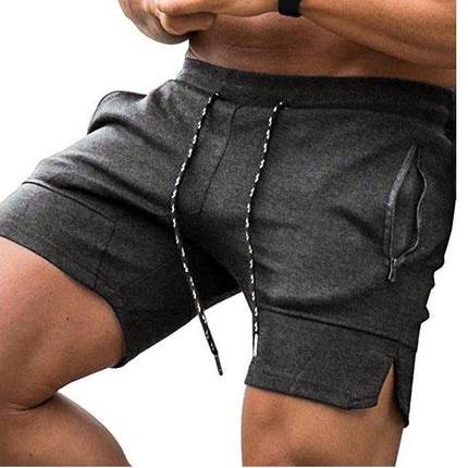 Men's Sweat Shorts Workout Gym Shorts Lounge Shorts with Zipper Pockets