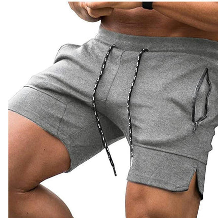 Men's Sweat Shorts Workout Gym Shorts Lounge Shorts with Zipper Pockets