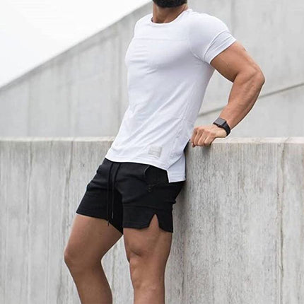 Men's Sweat Shorts Workout Gym Shorts Lounge Shorts with Zipper Pockets