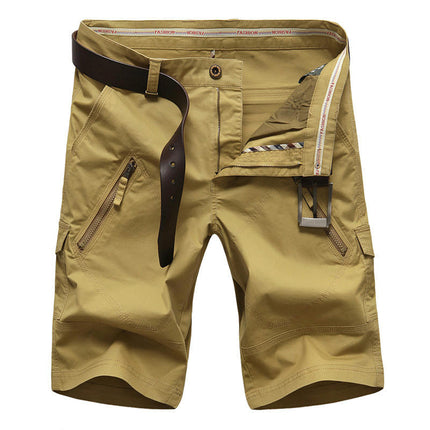 Men's Cotton Casual Multi Pocket Outdoor Cargo Shorts(No Belt)