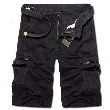 Men's Cotton Casual Multi Pocket Outdoor Shorts Cargo Shorts(No Belt)