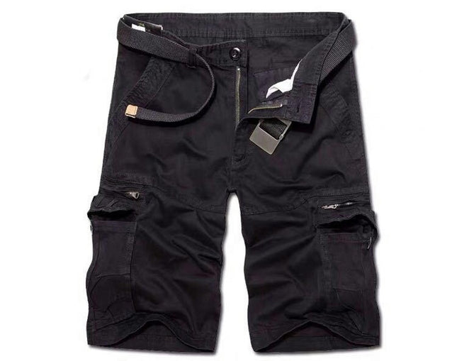 Men's Cotton Casual Multi Pocket Outdoor Shorts Cargo Shorts(No Belt)