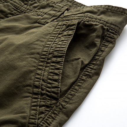 Men's Cargo Cotton Shorts Relaxed Fit Multi-Pocket