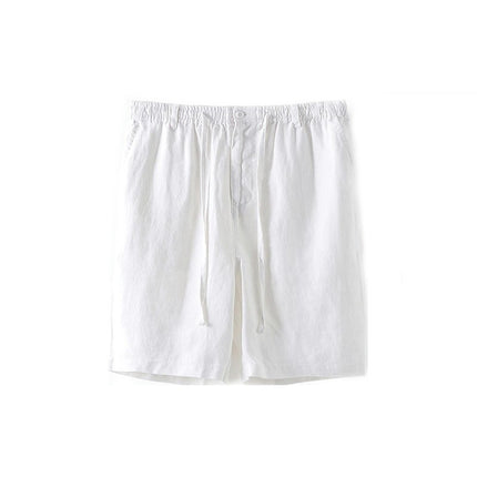 Men's Shorts Casual Linen Drawstring Summer Beach Shorts for Men