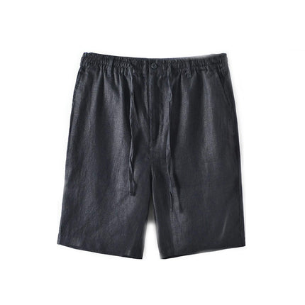 Men's Shorts Casual Linen Drawstring Summer Beach Shorts for Men