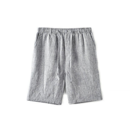 Men's Shorts Casual Linen Drawstring Summer Beach Shorts for Men