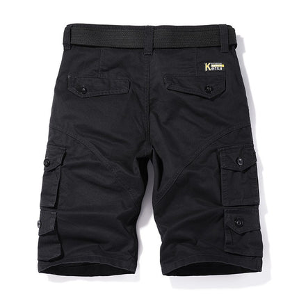 Men's Cargo Shorts Relaxed Fit Short Outdoor Multi-Pocket Cotton Casual Shorts with No Belt