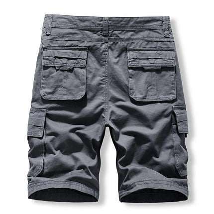 Men's Lightweight Multi Pocket Cotton Cargo Shorts,Outdoor Shorts with Pockets(No Belt)