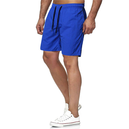 Men's Shorts Casual Elastic Waist Athletic Gym Summer Beach Shorts with Pockets