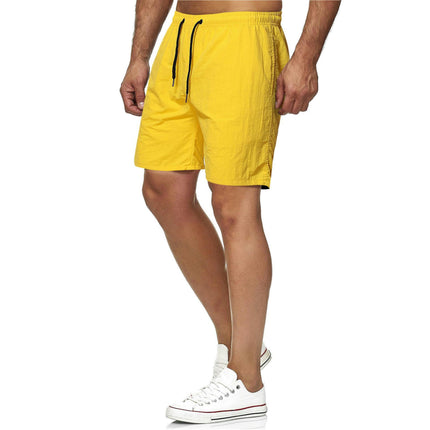 Men's Shorts Casual Elastic Waist Athletic Gym Summer Beach Shorts with Pockets