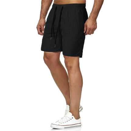 Men's Shorts Casual Elastic Waist Athletic Gym Summer Beach Shorts with Pockets