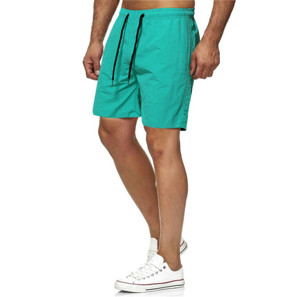 Men's Shorts Casual Elastic Waist Athletic Gym Summer Beach Shorts with Pockets