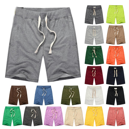 Men's Shorts Casual Workout Drawstring Shorts with Elastic Waist and Pockets