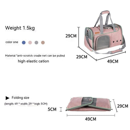 Top Load Cat Carrier Bag for Medium Cats and Small Dogs Airline Approved, Collapsible, Escape Proof and Auto-Safe