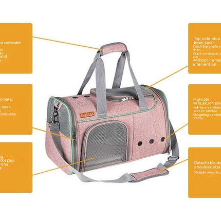 Top Load Cat Carrier Bag for Medium Cats and Small Dogs Airline Approved, Collapsible, Escape Proof and Auto-Safe