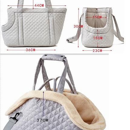 Dog Purse Carrier with Pocket and Safety Tether,Soft-Sided Small Dog Carrier for Small Pet Outdoor Shopping Tote Bag