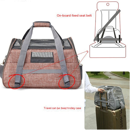 Top Loading Soft Pet Carrier for Large and Medium Cats Sturdy, Well-Ventilated, Collapsible for Easy Storage