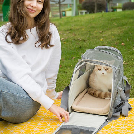 Top Loading Soft Pet Carrier for Large and Medium Cats Sturdy, Well-Ventilated, Collapsible for Easy Storage