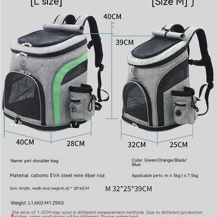 Dog Backpack Carrier, Cat Backpacks for Carrying Small Large Cats, Pet Carrier Back Pack, Ventilated Soft Sided Dog Cat bags