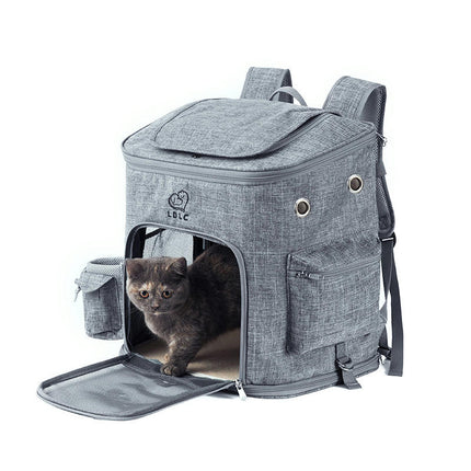 Cat Backpack Expandable Pet Carrier Backpack for Small Cats and Dogs, Foldable Dog Carrier Backpack