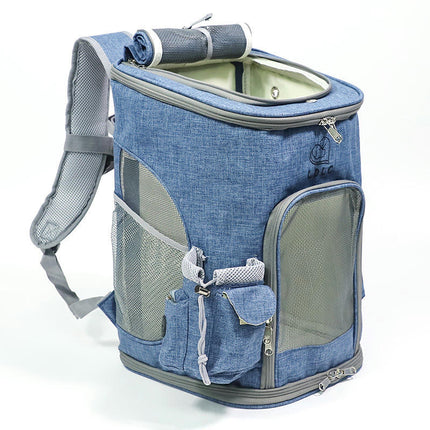 Cat Backpack Breathable Pet Carrier for Cats and Small Dogs,  Expandable Foldable Dog Backpack