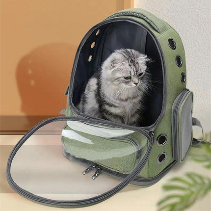 Breathable Cat Bubble Carrier Bag for Cats and Puppies Up to 6 kg-Lightweight and Comfortable With Padding